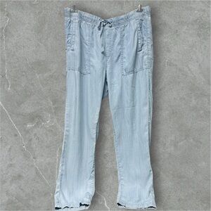 GAP Light Blue Tencel High Waist Straight Leg Joggers L
